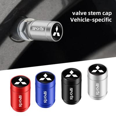 Cwprfz1 4Pcs Car Wheel Tire Valve Caps Metal Waterproof Dust Covers For Eclipse Lancer Outlander Pajero ASX Colt I200 Ex Star