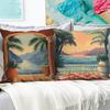 Plant Pillowcase Short Plush Bohemian Cushion Cover Ins Decorative Throw Pillow Cover