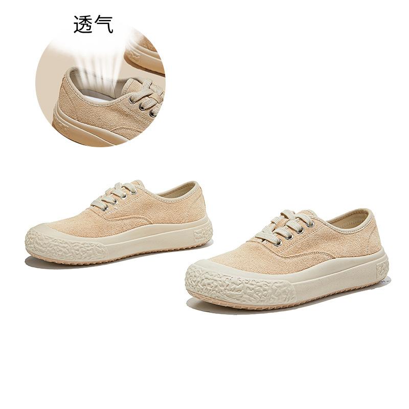 First Layer Cowhide Little White Shoes Spring Casual Shoes Women's Sports Retro Flat-soled Single Shoes Versatile and Comfortable Women's Shoes