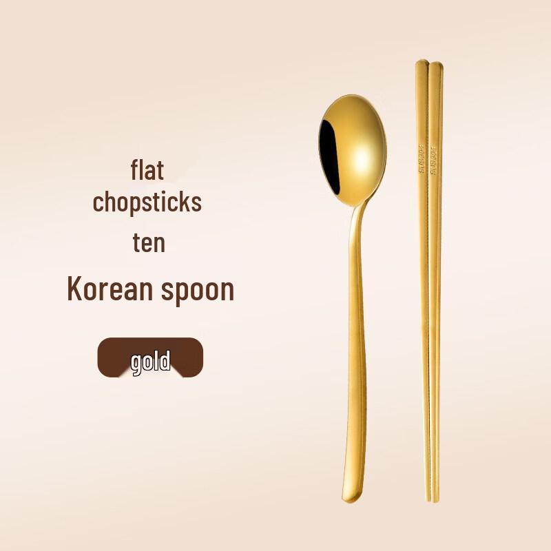 Biaoxing Korean Style 304 Stainless Steel Flat Chopsticks