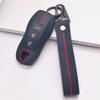 Silicone Car Key Fob Cover for Porsche Cayenne Macan Panamera 911 Boxster Cayman Taycan 718 Spyder GT3 RS with Keychain Key Shell Accessory