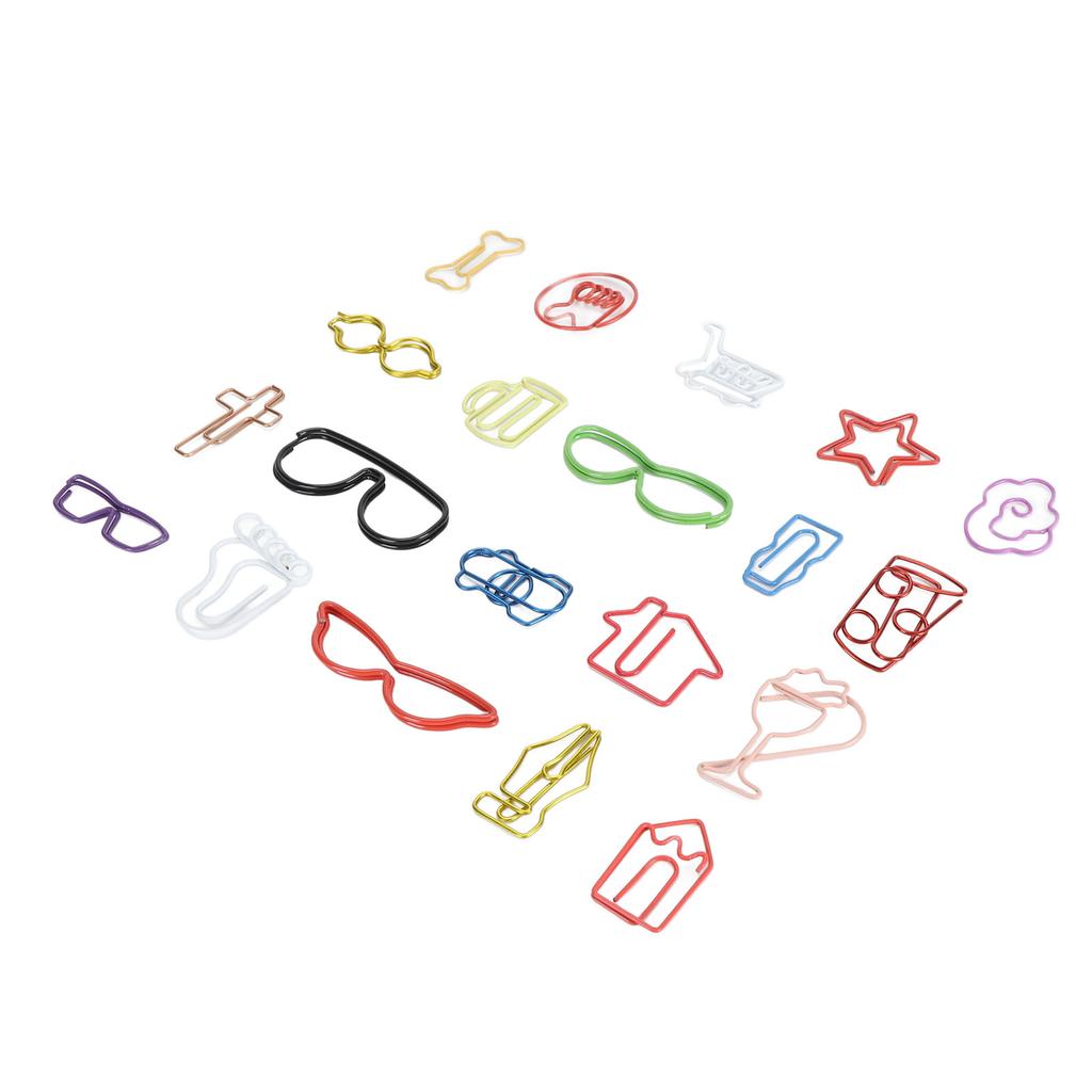 100ks sponky na papír Smíšené roztomilé sponky na papír Různé barvy Kovové sponky Dekorativní papír na záložku