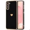 Protective Case - BOOLING - Samsung Galaxy S25 FE - Silicone Heart Pattern Anti-Scratch Flexible Black