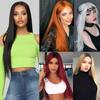 MERISIHAIR Long Straight Black Wigs Women Middle Part Synthetic Wig Heat Resistant Fiber Natural Looking Wig