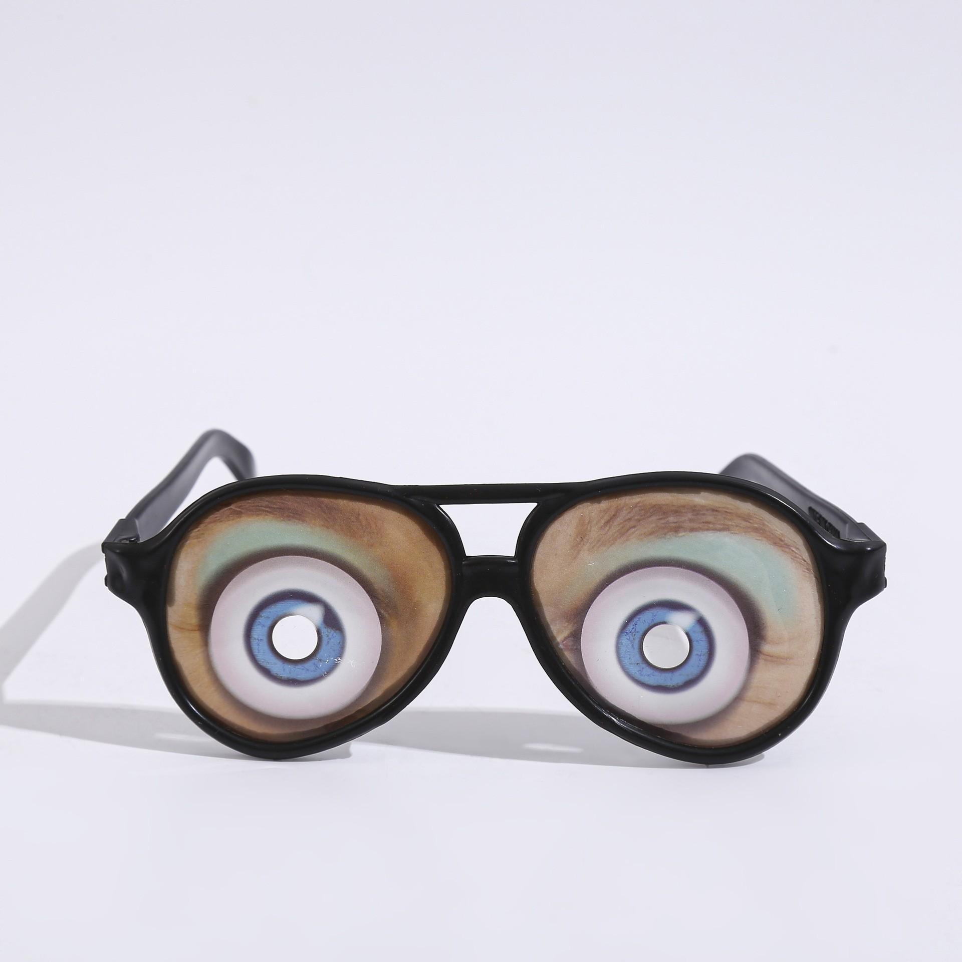 

1 шт. игрушка для розыгрышей на Хэллоуин, шутка, смешные глаза, очки, костюм для шуток, очки, аксессуар для вечеринки на Хэллоуин, день дурака синий