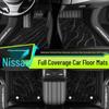 Nissan Car Floor Mats - Full Coverage for Qashqai, X-Trail, Kicks, Murano, Bluebird, Teana, Sunny, Livina