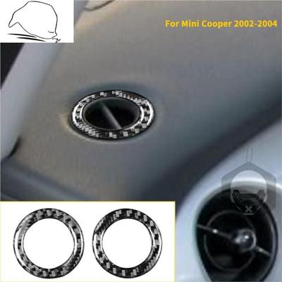 Für Mini Cooper Hatch One R50 R53 2002 2003 2004 Auto Dashboard Anti-beschlag Blasdüse Carbon Faser Aufkleber Ring innen