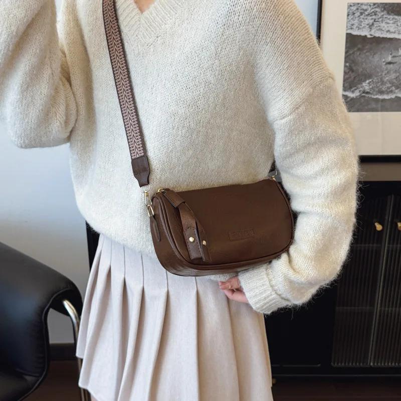 Vintage Small Messenger Bags for Women Simple Pu Leather Ladies Pillow Shoulder Bag Fashi Female Purse Handbags Crossbody Bag