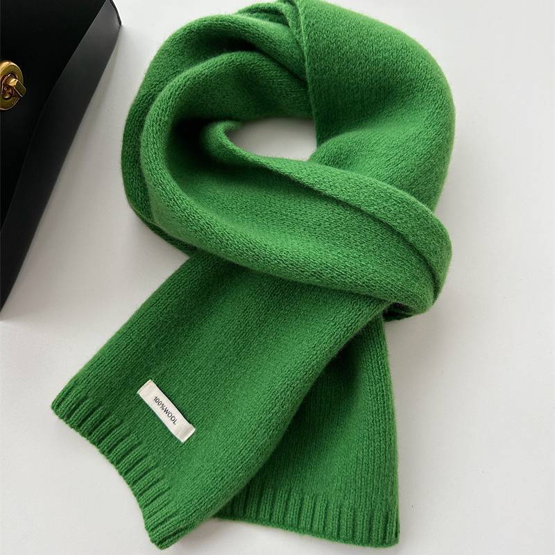 Scarf For Men And Women Solid Color Design Knit Winter Accessory