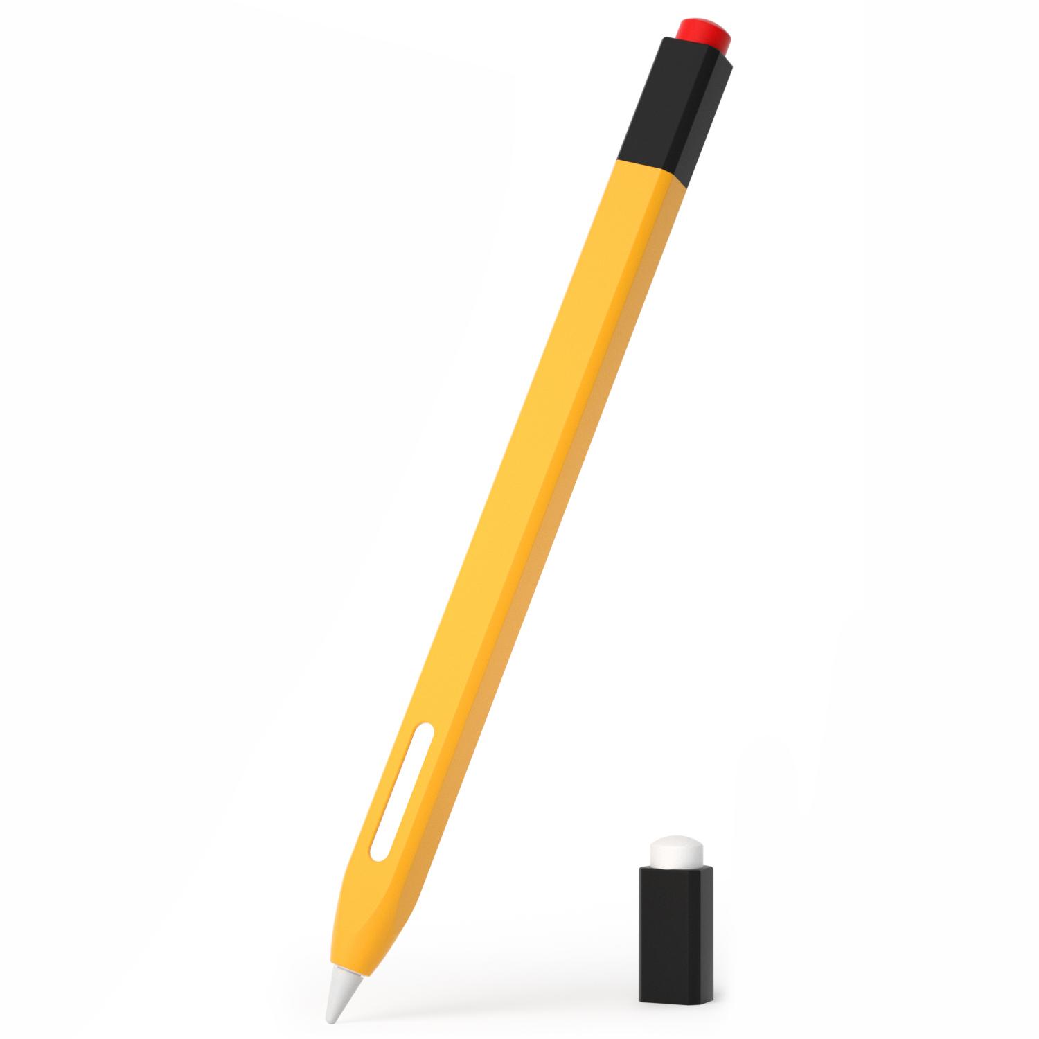 

For Apple Pencil Pro/Pencil (2nd Generation) Stylus Pen Cover Anti-Dust Silicone Sleeve Yellow