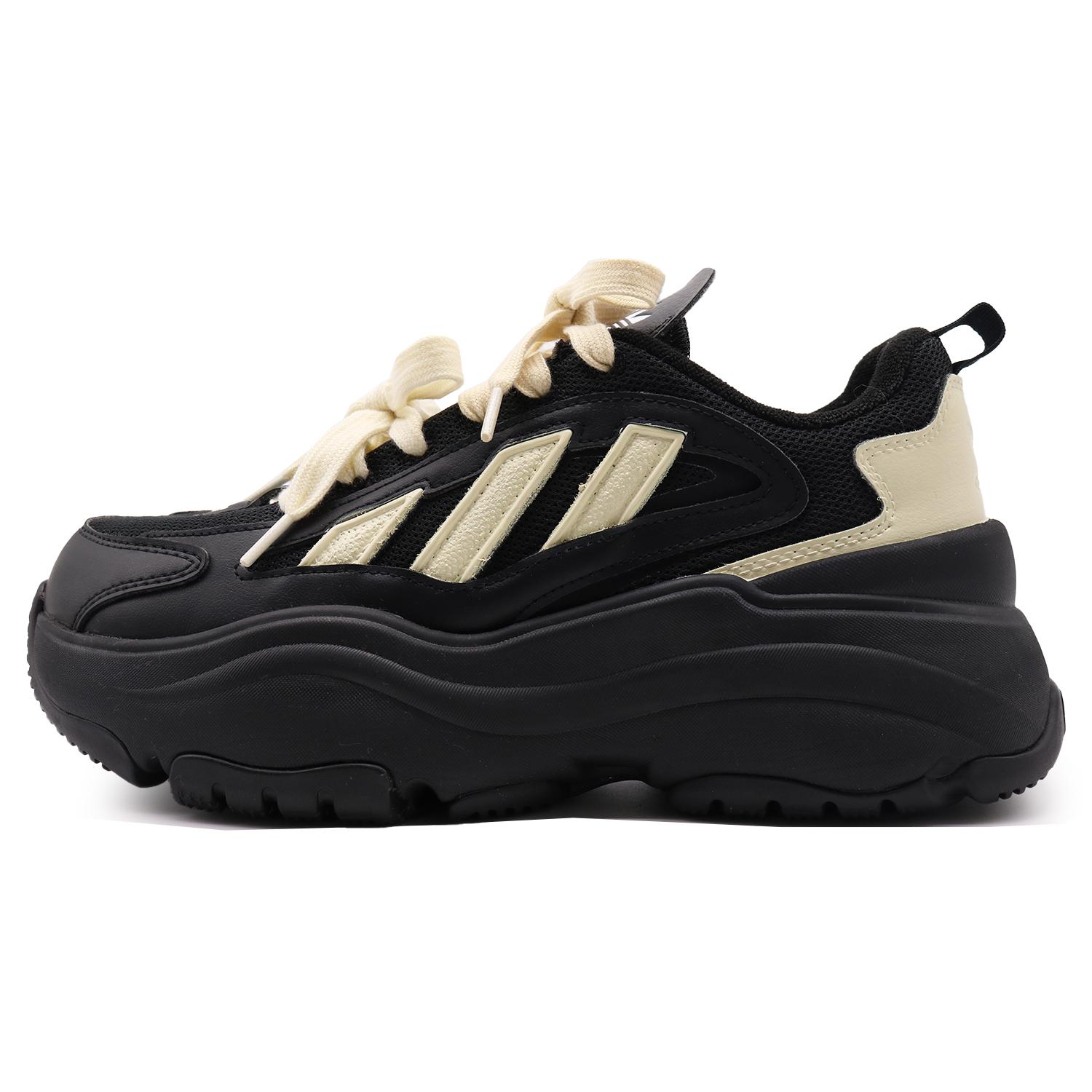

Adidas Originals OZGAIA Low top Chunky Sneakers Unisex Black Beige White JQ4110(Team396- ) 38⅔