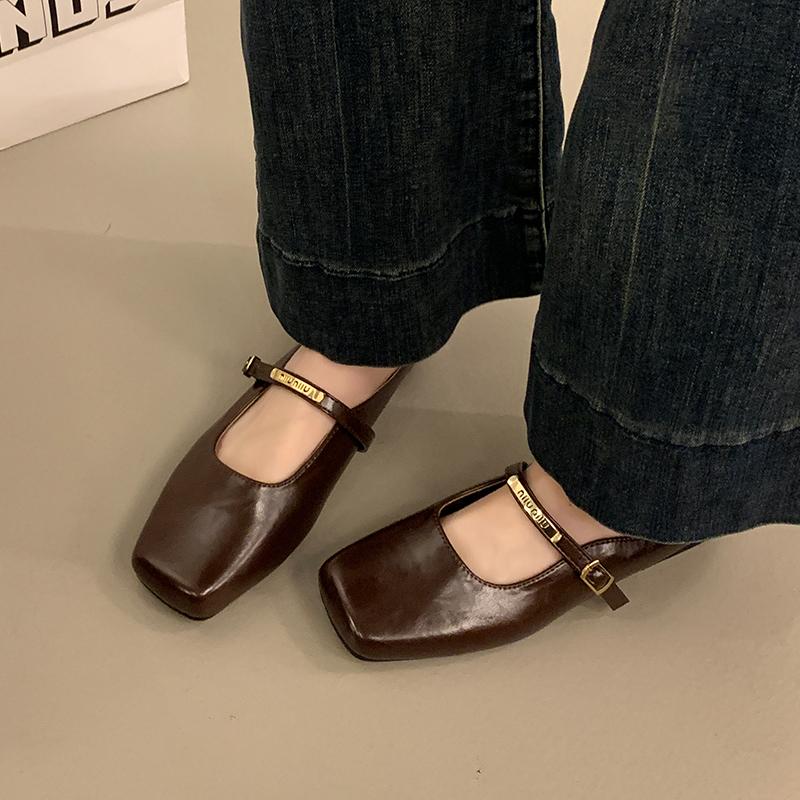 Summers New Style Women Cover Toe Mules Slippers Fashion Shallow Slip On Slide Ladies Women's Elegant Dress Shoes Zapatos Mujer