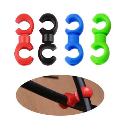 40/10pcs Rotatable S-Style Bike Brake Cable Clips, Durable MTB Hose Guide Hooks for Bicycle Cycling
