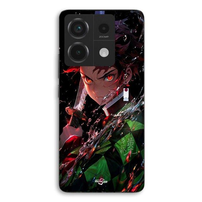 Coque Pour Xiaomi Redmi Note 13 Pro 5g Demon Slayer Tanjiro Kamado énervé manga anime Maniacase