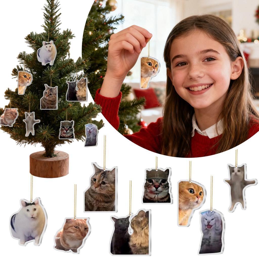 Backpack Christmas Tree Acrylic Hanging Piece 2D Flat Hanging Piece, Christmas Yen Decoration For Your Christmas Tree.