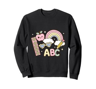 Welcome Back School Shirt Book Pencil Paintbrush Smile Sweatshirt