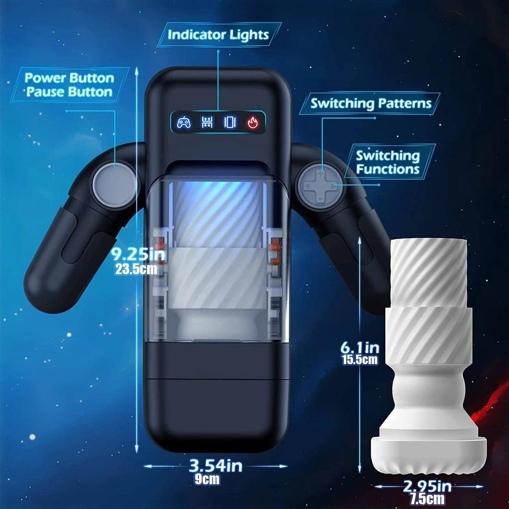 Automatischer Heizroboter, Masturbationsbecher-Spiel für Männer, Stoßvibrator, echter Vagina-Sauger, männlicher Masturbator mit Telefonhalter