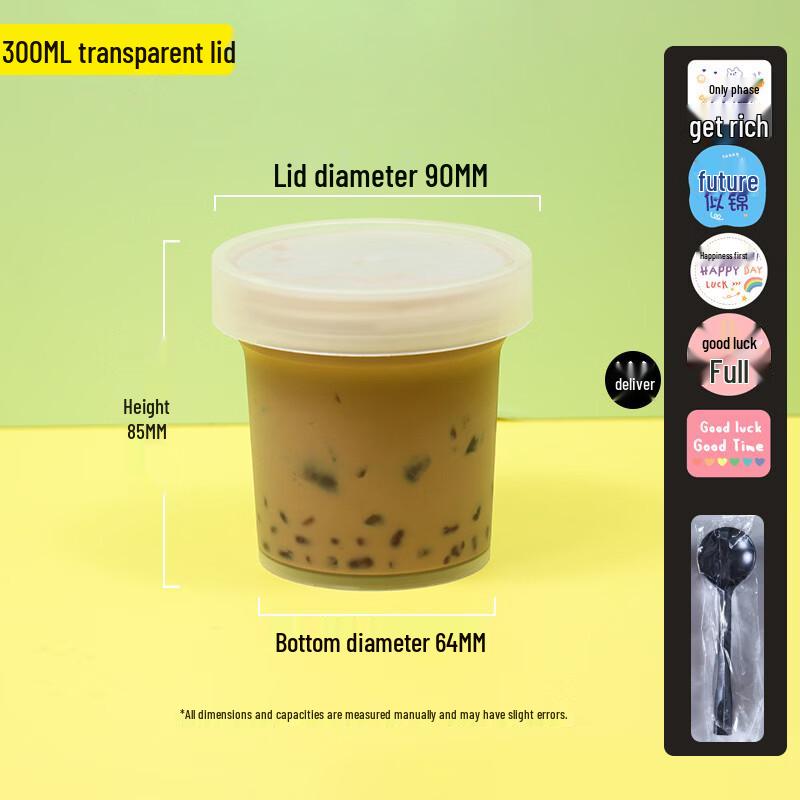 Handun Clear Disposable Round Dessert Cups