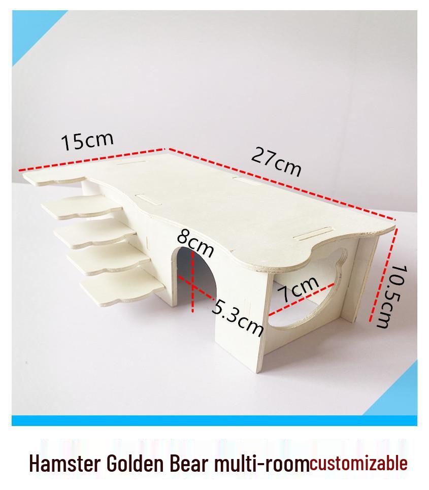 

Многокомнатный домик-укрытие для хомяка из массива дерева с лестницами - Игрушка-гнездо и жилое пространство для золотистого хомячка