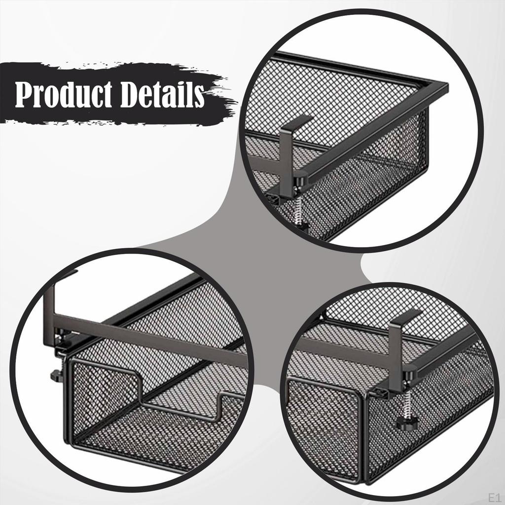 Drawer Basket, Storage Shelf for Office Supplies And Household Items, Metal Tray