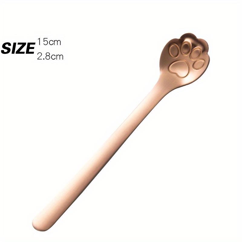 1PC Creative Cute Cat Claw Stainless Steel Spoon Hollow for Ice Cream Coffee Tea Dessert Spoon Kitchen Tableware Accessories