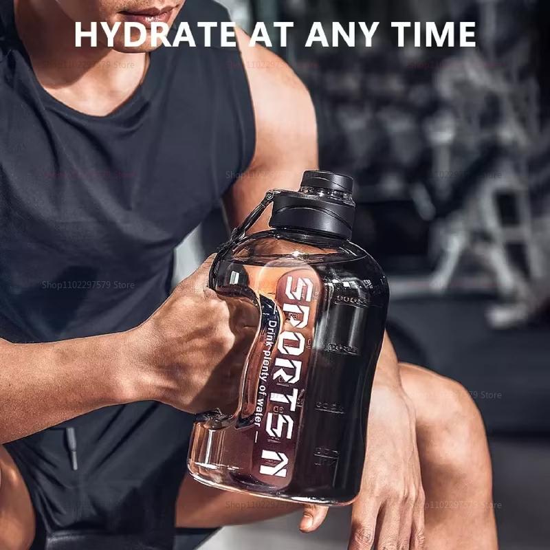 1.7L Water Bottle Large Capacity Sport Cycling Water Bottle with Precise Scale for Gym Camping Fitness Training Outdoor Hiking