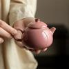 120ML Pink Ru Kiln Small Pot Ceramic Household Ball Hole Filter Single Pot Can Be Raised and Can Be Opened Literati Teapot Gifts