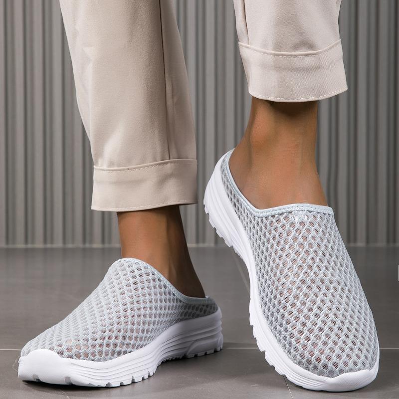 Women's Backl Walking Sneakers Summer Girls' Footwear Slip-on Mules Shoes Comfort Casual Travel Mule Slippers for Girl