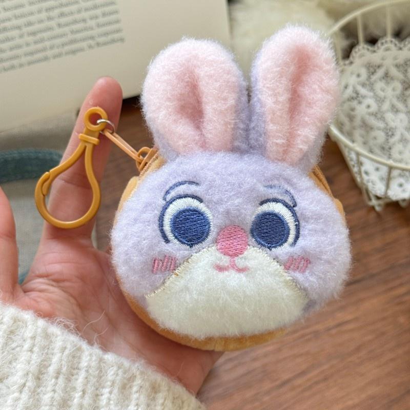 Kawaii Anime Cartoon Plush Wallet Coin Purse Headphone Bag Student Storage Bag Keychain Birthday Christmas Gift