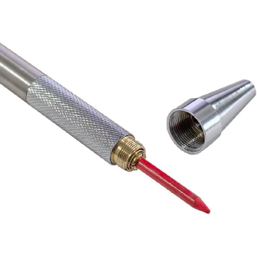 3.0mm Solid Mechanical Carpenter Pencils Set with Refills Woodworking Pencils Marker Marking Tools for Architect Construction(2pencil+2box lead)