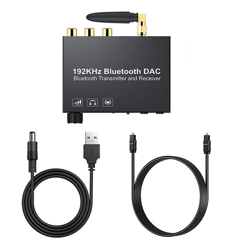 192KHz DAC Digital To Analog Audio Converter Bluetooth Audio Transmitter Receiver with AptX Low Latency