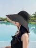 Womens Wide Brim Reversible Sun Hat Polyester Bucket Hat For Summer Casual Outdoor