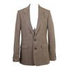 Celine [Excellent Condition/Domestically Authorized] 2V742814K Glen Check Tailored Jacket Jacket 36 BrownUsed