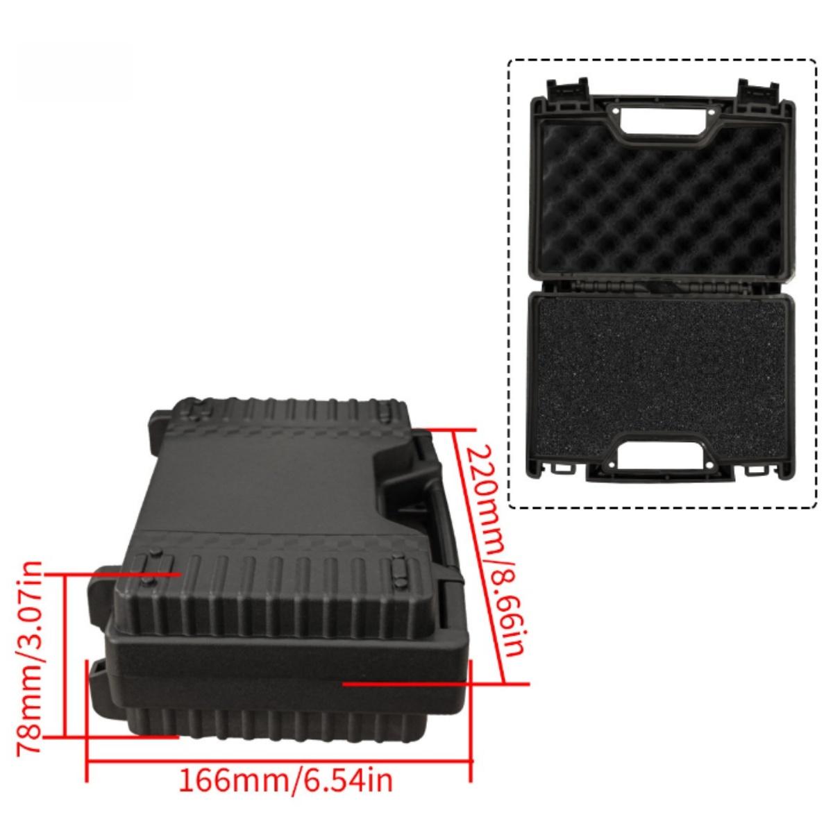 

1pc Plastic Multi-Functional Portable Car Repair Tools Box with Pre-cut Sponge, Non-Waterproof Hardware Shell Tool Carrying Case