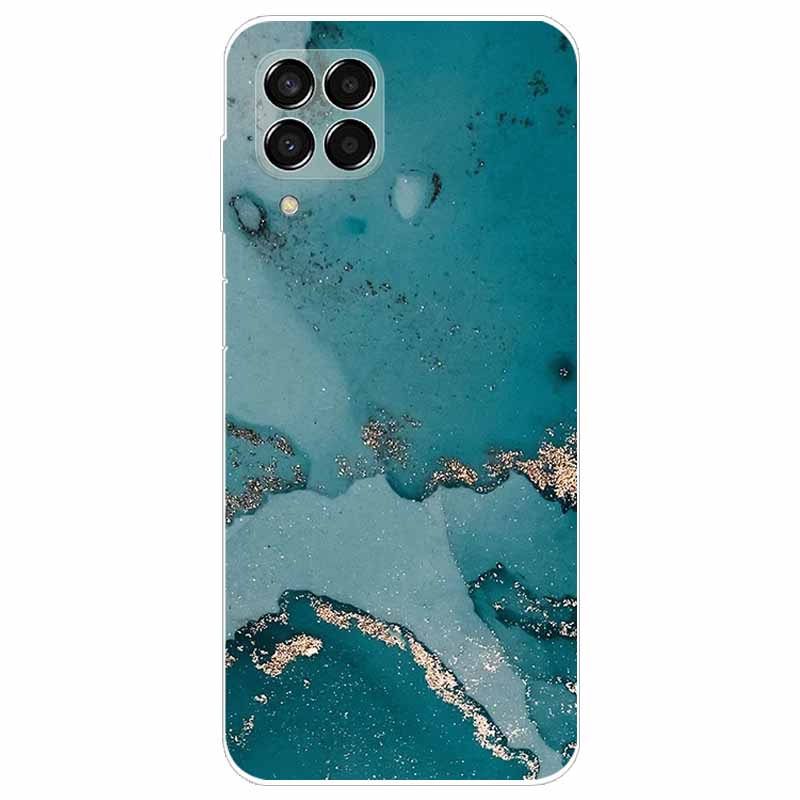 Hülle für Samsung M33 Hülle Marmor Weiches TPU Silikon Handyhüllen für Samsung Galaxy M53 5G Hülle Klarer Bumper M 33 53 Schutz