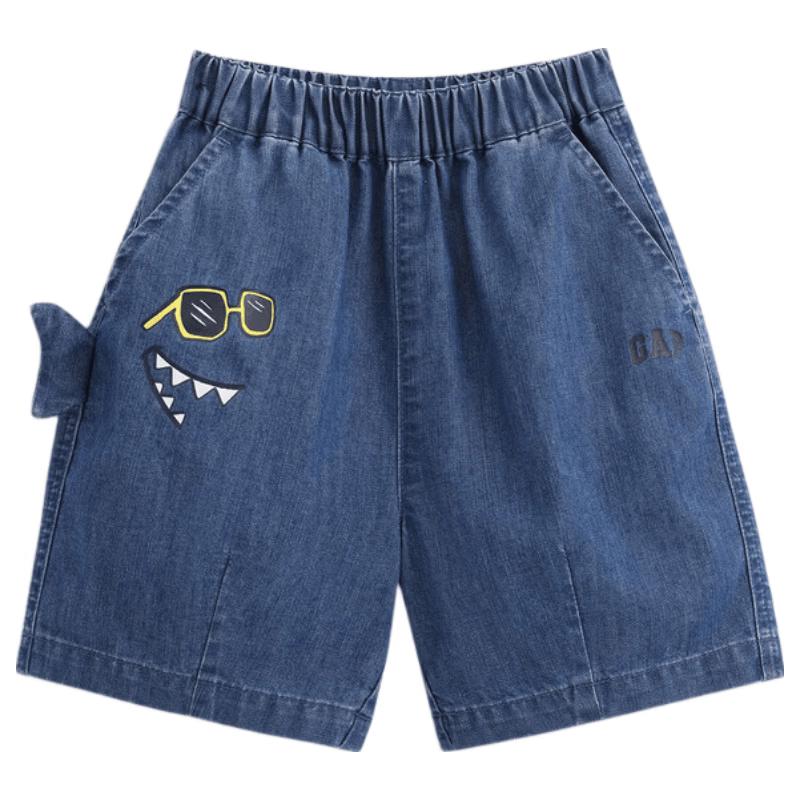 GAP Toddler Boys 3D Dinosaur Washed Denim Shorts 90 cm (1-2Y)
