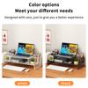 Computer Monitor Stand Elevated Hollow Cooling Laptop Rack Desktop Storage Holder Home Office Desk Computer Keyboard Organizer