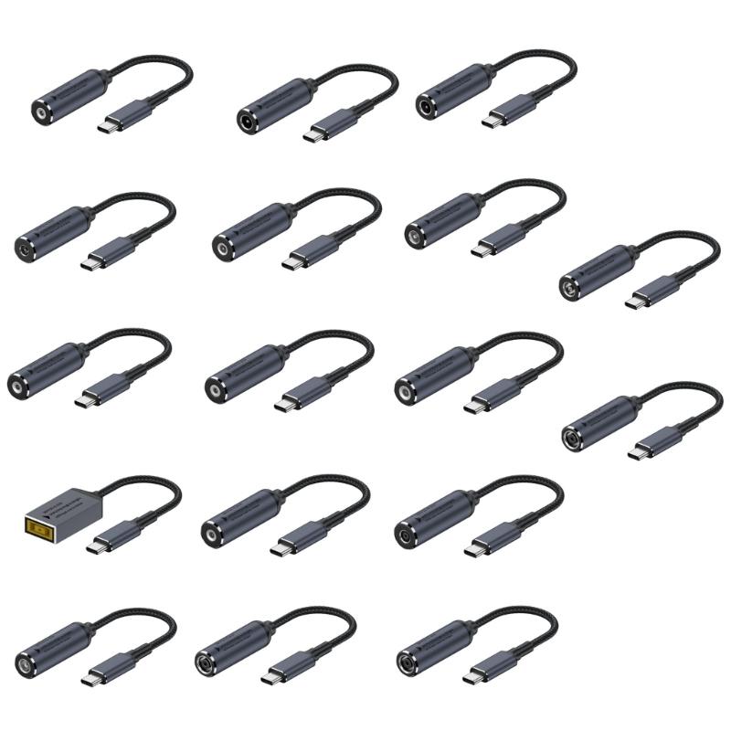 Type-C to DC5.5x2.1mm Power Cable USB C to 5.5x2.5mm 2.5x0.7mm 3.0x1.1mm 3.5x1.35mm 4.0x1.35mm 4.0x1.7mm 4.8x1.7mm 100W