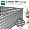 12x2x1.5FT Galvanized Raised Garden Bed Vegetable Boxes Rectangle Metal Flower Box Large Planter Raised Beds Outdoor Garden for