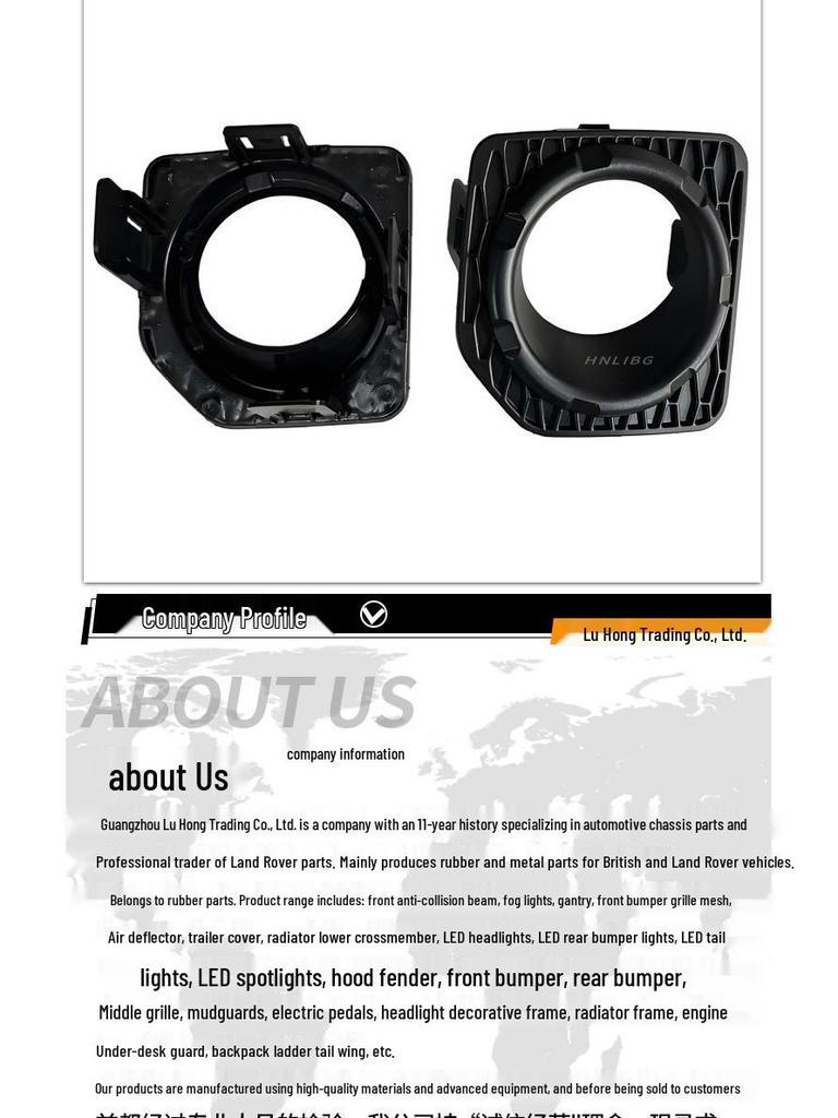 Fog Light Trim for Land Rover Freelander 2 (Black/Silver) - Models LR022187, LR021951