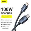 Baseus 100W C bis C Typ C Kabel für iPhone15 16 USB C PD Schnellladekabel Ladegerät Kabel für MacBook Samsung Xiaomi Typ C Kabel