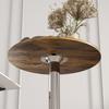 Bar Table Bistro Table, Adjustable Height 67-93 cm, 360 Swivel Top, Brown