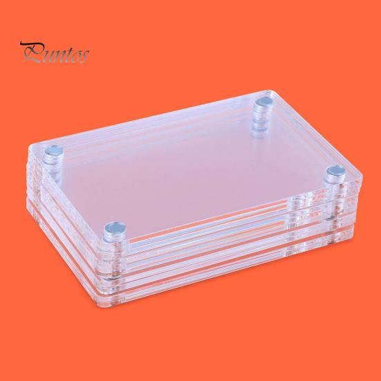 12Pcs Magnetic Photo Frame Refrigerator Magnet Double-sided Clear Acrylic Family Picture Display Frame Home Office Fridge Decoration Photo Holder