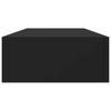 Vidaxl Wall Shelves with Drawer, 2 Pcs, Black, 60X23.5X10 Cm, Mdf