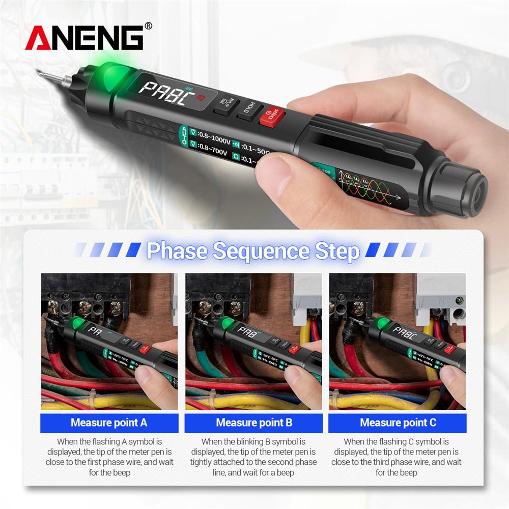 New ANENG A3008 Pen Type Multimeter 6000 Count Non-Contact Professional Automatic Range Voltmeter Current Meter High Precision NCV Intelligent Tools