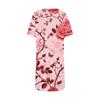 Womens Summer Dresses Short Sleeve Linen Casual T-Shirt Dresses Swing Beach Midi Dress Sundresses With Pockets