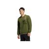 Adidas Neo Classic Three-Stripe Logo Patch Pocket Long-Sleeve Sports Sweatshirt Men Tops Olive-Green HM2018