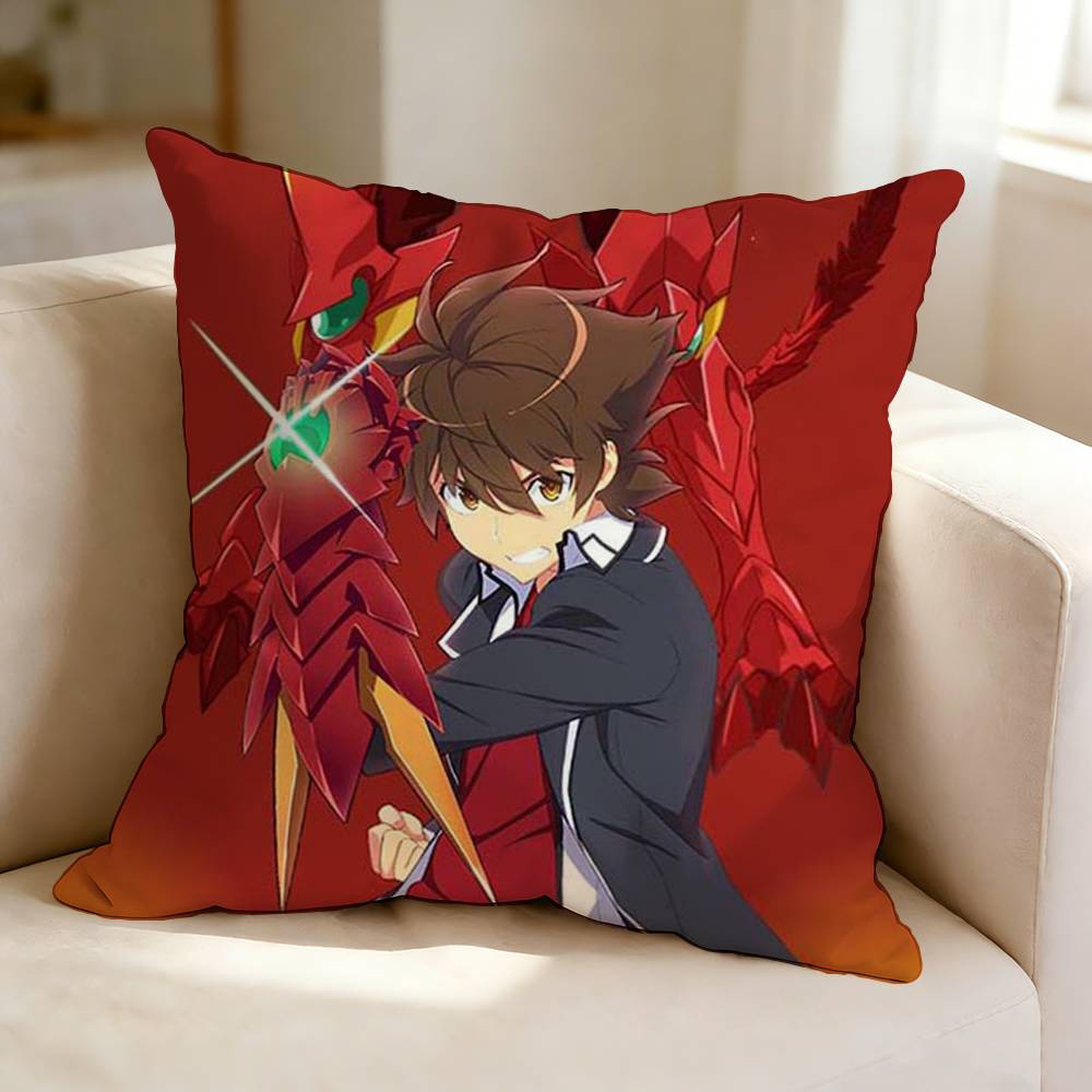 H-High School DxD Lssei Hyoudou  Square Double-Sided printed Pillow Case Bedroom Bedside Pillow Sofa Cushion Cover
