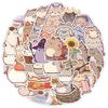 50 Cute Kawaii Kitten Graffiti Waterproof Stickers for Water Bottles and Luggage