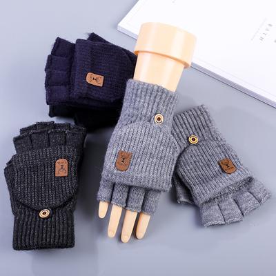 Herren Winter Fingerlose Handschuhe mit Futter und Isolierung, geeignet für Büroarbeit, Studium und Radfahren